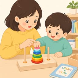 親子場景示意（插畫童像＋產品）