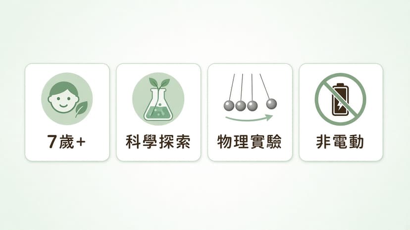年齡與 STEM 技能功能條（7歲+/科學探索/物理/非電動）
