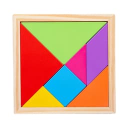 木製七巧板 18 × 18 公分（附木框）