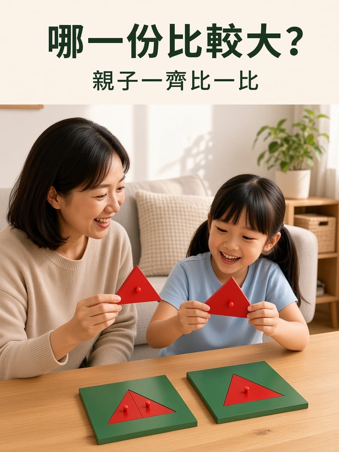 親子一齊比較分數大小