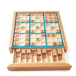 木製九宮格數獨棋盤 附抽屜