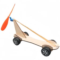 木製橡筋動力螺旋槳車 完成圖