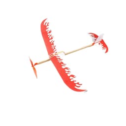 橡筋動力滑翔機 紅色火焰圖案機翼