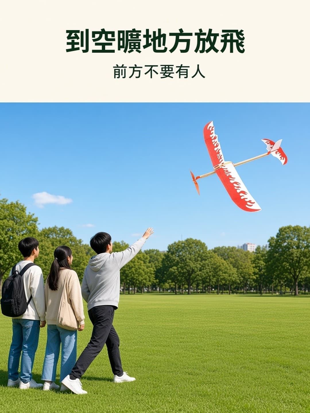 戶外草地放飛滑翔機