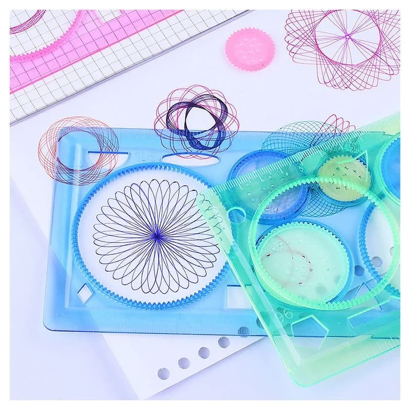 萬花尺繪圖模板 連齒輪圓片及花紋作品