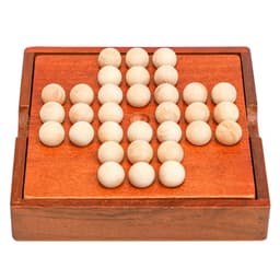 木製孔明棋 十字棋盤連木珠