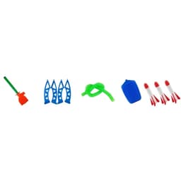 全套零件：發射管、4 隻腳架、喉管、腳踩氣泵、3 支火箭