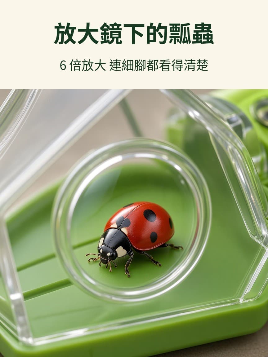 放大鏡下的瓢蟲