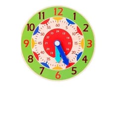 綠色教學時鐘正面
