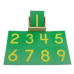 磨砂數字板0-9 綠色板木盒