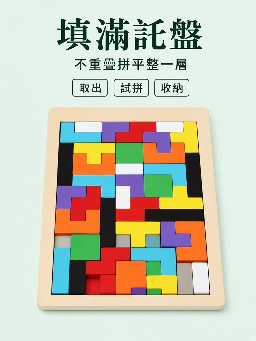 填滿託盤 示意
