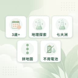 毛氈地圖特點：3歲+、地理探索、七大洲、拼地圖、不用電池