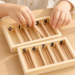 雙手把木棒放入數字格（AI示意圖）