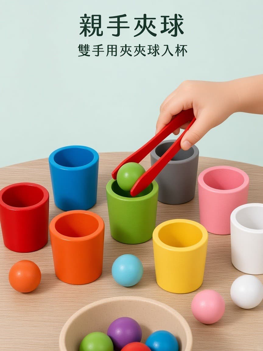 雙手夾球入杯
