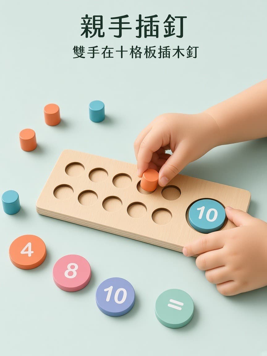 雙手插十格板木釘