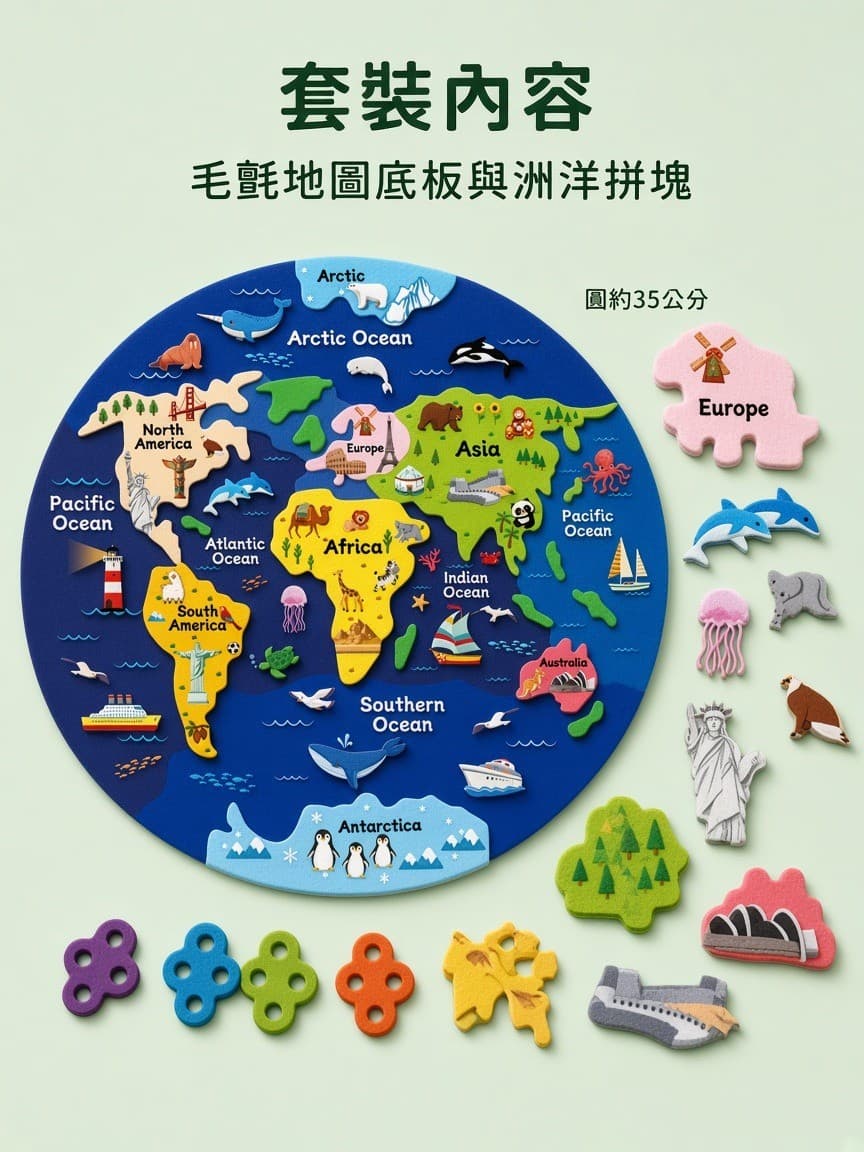 毛氈地圖 套裝